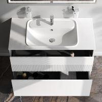 Товар: Тумба под раковину AM.PM Func 100 M8FFUX1002WM подвесная Белая матовая - фото 7 Тумба под раковину AM.PM Func 100 M8FFUX1002WM подвесная Белая матовая — фото 7, Мебель для ванной