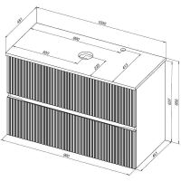 Тумба под раковину Aquanet Джейн 100 313320 подвесная Мисти грин — фото 17, Тумбы под раковину