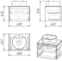 Товар: Тумба под раковину Stella Polar Эвита 60 SP-00001056 подвесная Дуб Веллингтон Темно-серая - фото 4 Тумба под раковину Stella Polar Эвита 60 SP-00001056 подвесная Дуб Веллингтон Темно-серая — фото 4, Тумбы под раковину