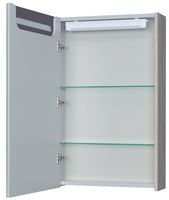 Товар: Зеркальный шкаф Aquaton Сильва 50 L 1A215502SIW6L с подсветкой Дуб фьорд - фото 2 Зеркальный шкаф Aquaton Сильва 50 L 1A215502SIW6L с подсветкой Дуб фьорд — фото 2, Мебель для ванной