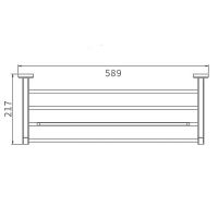 Полка для полотенец Gappo G38 G3824 Хром — фото 9, Полки для полотенец