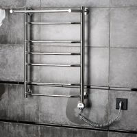 Электрический полотенцесушитель Тругор Браво 3 П элТЭН 80x60 с полкой Хром — фото 2, Электрические полотенцесушители