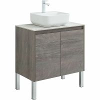 Тумба под раковину Aquanet Nova Lite 75 298851 подвесная Дуб рошелье — фото 8, Тумбы под раковину