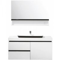 Зеркальный шкаф Orans BC-6019-1000 6019100З Белый Черный — фото 2, Зеркальные шкафы в ванную