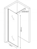 Товар: Душевая перегородка Berges Sky 120 064005 профиль Хром стекло прозрачное - фото 3 Душевая перегородка Berges Sky 120 064005 профиль Хром стекло прозрачное — фото 3, Душевые перегородки