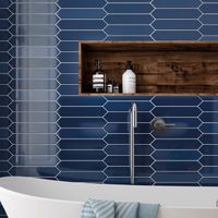 Керамическая плитка Equipe Arrow Adriatic Blue настенная 5х25 см — фото 2, Керамическая плитка