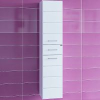 Шкаф пенал СанТа Омега 30 507002 подвесной Белый — фото 1, Пеналы для ванной комнаты