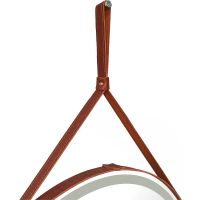 Зеркало Континент Millenium Brown D 500 ЗЛП95 с подсветкой с сенсорным выключателем на ремне из натуральной кожи — фото 9, Зеркала в ванную комнату