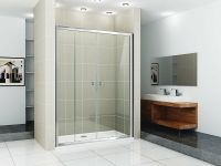 Душевая дверь Cezares Pratico 200 PRATICO-BF-2-200-C-Cr профиль Хром стекло прозрачное — фото 2, Душевые двери в нишу