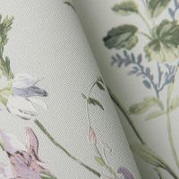 Обои Andrea Rossi Gavi 54373-6 Винил на флизелине (1,06*10) Зеленый/Розовый, Бабочки/Цветы — фото 3, Обои для стен