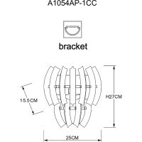 Настенный светильник Artelamp Ella A1054AP-1GO Янтарный Золото — фото 5, Светильники
