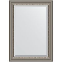Зеркало Evoform Exclusive 106х76 BY 1297 с фацетом в багетной раме - Римское серебро 88 мм — фото 1, Мебель для ванной