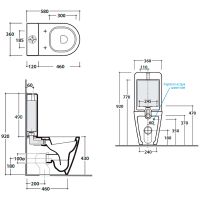 Товар: Унитаз компакт Globo Forty3 FO003.BI без бачка и сиденья - фото 3 Унитаз компакт Globo Forty3 FO003.BI без бачка и сиденья — фото 3, Унитазы