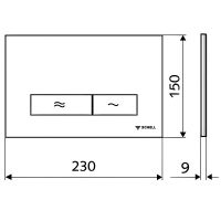 Клавиша смыва Schell Konklav SCL031221599 Белая — фото 6, Кнопки смыва