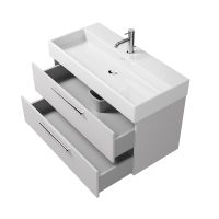 Тумба под раковину Creto Tivoli 100 8-1378W подвесная Белая — фото 3, Мебель для ванной