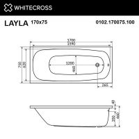 Товар: Акриловая ванна Whitecross Layla 170x75 0102.170075.100.NANO.CR с гидромассажем - фото 9 Акриловая ванна Whitecross Layla 170x75 0102.170075.100.NANO.CR с гидромассажем — фото 9, Ванны