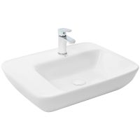 Раковина WeltWasser Elbach 1004 57 10000004594 Белый глянец — фото 1, Раковины накладные