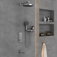 Душевая система Vincea Inspire VSFW-433TI2RCH с термостатом Хром — фото 3, Душевое оборудование. Душевая программа