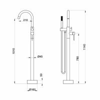 Товар: Смеситель для ванны Orange Steel M99-336ni Сталь - фото 10 Смеситель для ванны Orange Steel M99-336ni Сталь — фото 10, Смесители