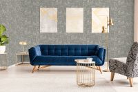 Обои Hygge Nature Hg39 008/1 Флизелин (1*10,05) Серый/Белый, Листья — фото 3, Обои для стен