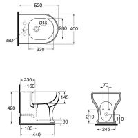 Товар: Биде Azzurra Charme CHBIT000000MBI/(CHA500 bi)*1 Белое - фото 4 Биде Azzurra Charme CHBIT000000MBI/(CHA500 bi)*1 Белое — фото 4, Биде
