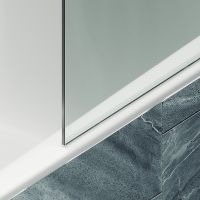Товар: Шторка на ванну Maybah Glass MGV-62-3ш 400x1400 в широком профиле Золото стекло прозрачное - фото 6 Шторка на ванну Maybah Glass MGV-62-3ш 400x1400 в широком профиле Золото стекло прозрачное — фото 6, Неподвижные шторки для ванной