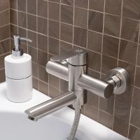 Смеситель для ванны Ростовская Мануфактура Сантехники SUS124-009E Нержавеющая сталь — фото 3, Смесители