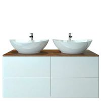 Тумба под раковину Orange Otto Ot-130TuWOOD подвесная Белый Ясень — фото 1, Тумбы под раковину