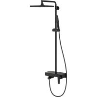 Душевая система Teska Niagara NG3580 с термостатом Черная — фото 1, Душевые стойки