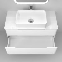 Товар: Тумба под раковину Jorno Bosko 100 Bos.01.100/P/W подвесная Белая - фото 6 Тумба под раковину Jorno Bosko 100 Bos.01.100/P/W подвесная Белая — фото 6, Мебель для ванной