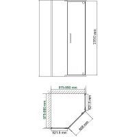 Душевой уголок Ceruttispa 100х100 C2AW профиль Белый стекло прозрачное — фото 6, Душевые уголки трапеция