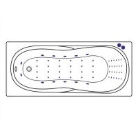 Акриловая ванна Excellent Sekwana 170x75 WAEX.SEK17.NANO.CR с гидромассажем — фото 8, Ванны