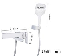 Смеситель для ванны Gappo G17-8 G3217-8 Белый Хром — фото 11, Смесители