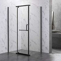 Душевой уголок Veconi Rovigo RV-19B 100х80 RV19B-10080-01-C6 профиль Черный матовый стекло прозрачное — фото 1, Прямоугольные душевые уголки