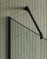 Душевая перегородка Maybah Glass MGD-701-6у 690x1950 в узком профиле Черный стекло прозрачное — фото 7, Душевые перегородки