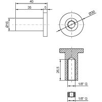 Крючок Nofer Siena 16363.B Хром — фото 2, Крючки для полотенец
