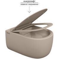 Товар: Унитаз Berges Ego XL 082728 подвесной Жасмин матовый с сиденьем Микролифт - фото 3 Унитаз Berges Ego XL 082728 подвесной Жасмин матовый с сиденьем Микролифт — фото 3, Унитазы