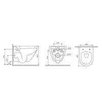 Комплект унитаза с инсталляцией AM.PM Spirit V2.0 FlashClean IS47031.701700 с сиденьем Микролифт и клавишей смыва Никель матовый — фото 14, Комплекты унитаз + инсталляция