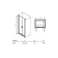 Товар: Душевая дверь Koller Pool Aqua Line 90 ND90G профиль Хром стекло рифленое - фото 6 Душевая дверь Koller Pool Aqua Line 90 ND90G профиль Хром стекло рифленое — фото 6, Душевые двери в нишу