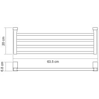 Полка для полотенец WasserKRAFT Leine K-5011W Хром — фото 3, Полки для полотенец