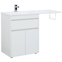 Тумба под раковину Aquanet Токио 130 237746 Белая — фото 1, Тумбы под раковину