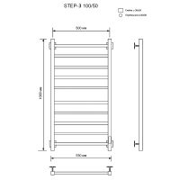 Товар: Электрический полотенцесушитель Ника Step-3 100/50 Белый матовый - фото 3 Электрический полотенцесушитель Ника Step-3 100/50 Белый матовый — фото 3, Электрические полотенцесушители