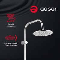 Товар: Душевая система Agger Happy A0493500 Хром - фото 16 Душевая система Agger Happy A0493500 Хром — фото 16, Душевые стойки