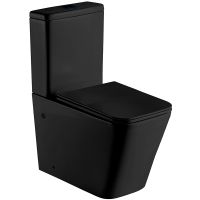 Унитаз компакт WeltWasser Gelbach 001 ST MT-BL 10000006089 Черный матовый с бачком и сиденьем Микролифт — фото 1, Напольные унитазы