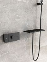 Смеситель для ванны Vincea Futura VSFW-2F110TMB с термостатом Черный матовый — фото 2, Смеситель для ванны