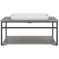 Консоль под раковину Kerama Marazzi Plaza Next 80 PL.N.80.02\BLK.M Черная матовая — фото 1, Консоли для раковины