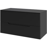 Тумба под раковину Orange Line 100 Li-100TubMDF подвесная Черная матовая — фото 1, Тумбы под раковину