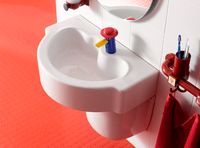 Раковина Geberit Bambini 60 326060000 детская Белая — фото 5, Раковины подвесные