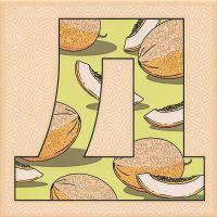 Керамический декор Kerama Marazzi Сад-огород Дыня HGD\A564\5177 20х20 см — фото 1, Керамическая плитка