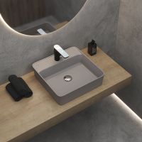 Раковина Berges Ego SL 45 182064 Серая матовая — фото 3, Раковины накладные